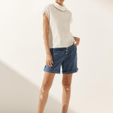 Linned Cutout Turtleneck Top QUINN