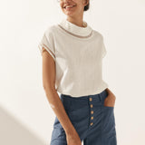 Linned Cutout Turtleneck Top QUINN