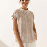 Linned Cutout Turtleneck Top QUINN