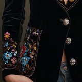 Apolline | Broderede Blomster Blazer Multifarvet