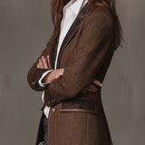 Gisèle | Blazer med trykte Chevron-indlæg