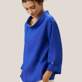 100% Linned Draperet Hals Top HOLLIS