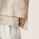 100% Linned Drop Shoulder Asymmetrisk Lagdelt Hem Overtop VIOLA