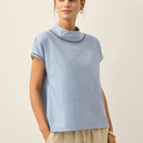Linned Cutout Turtleneck Top QUINN