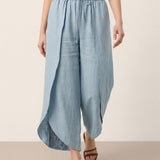 100% Linned Lagdelt Slids Bredbenet Drawstring Bukser PEREGRINE