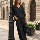 100% Linned Skulptureret Plisseret Elastisk Bag Relaxed Bukser VERIDIANA