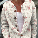 Evanthea™ | Vintage Blomster Strikket Cardigan Trøje