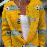 Anouk™ | Vintage Strikket Cardigan Trøje