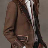 Gisèle | Blazer med trykte Chevron-indlæg