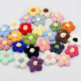 Håndstrikkede Garnblomster