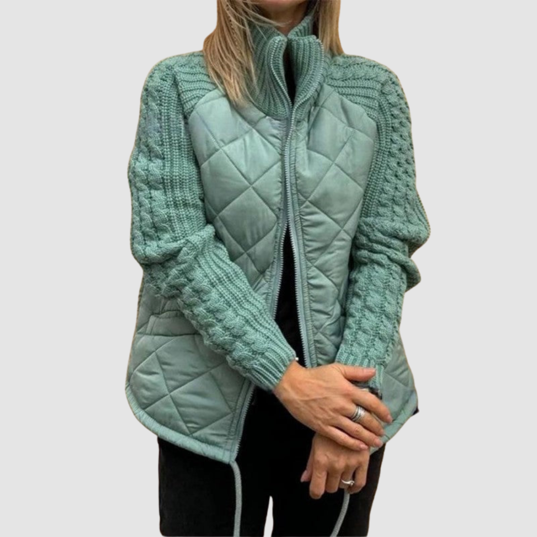 Carina™ Uld Patchwork Dunjakke