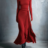 Mildred | Side-Knot Jersey Maxi Kjole