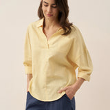 Linned Oversized Fit Pocket Skjorte ELOWEN