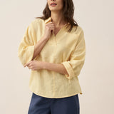 Linned Oversized Fit Pocket Skjorte ELOWEN