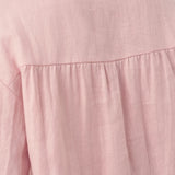 100% Linned Knap-Front Drop Shoulder Skjorte PÅSKE