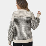 Rachael | Pullover med Rund Hals i Farveblokke