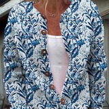 Tiverly™ | Vintage Blomster Knap-Front Cardigan