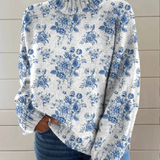 Tro | Blomster Højhalset Sweater
