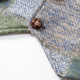 MØRK™ | Patchwork Tweed Vest med Herringbone-mønster