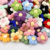 Håndstrikkede Garnblomster