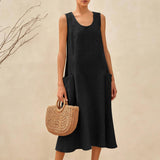 100% Linned Swing Strand Tank Kjole GIANA