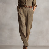 Célia | Brun Jumpsuit med Sofistikerede Detaljer