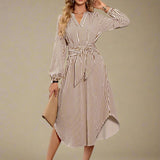 Liv kjole | Stribet elegance og afslappet pasform