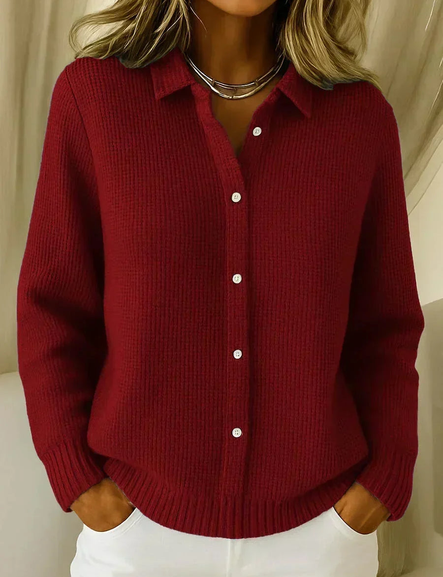 Coba | Struktureret strikket cardigan med knapper