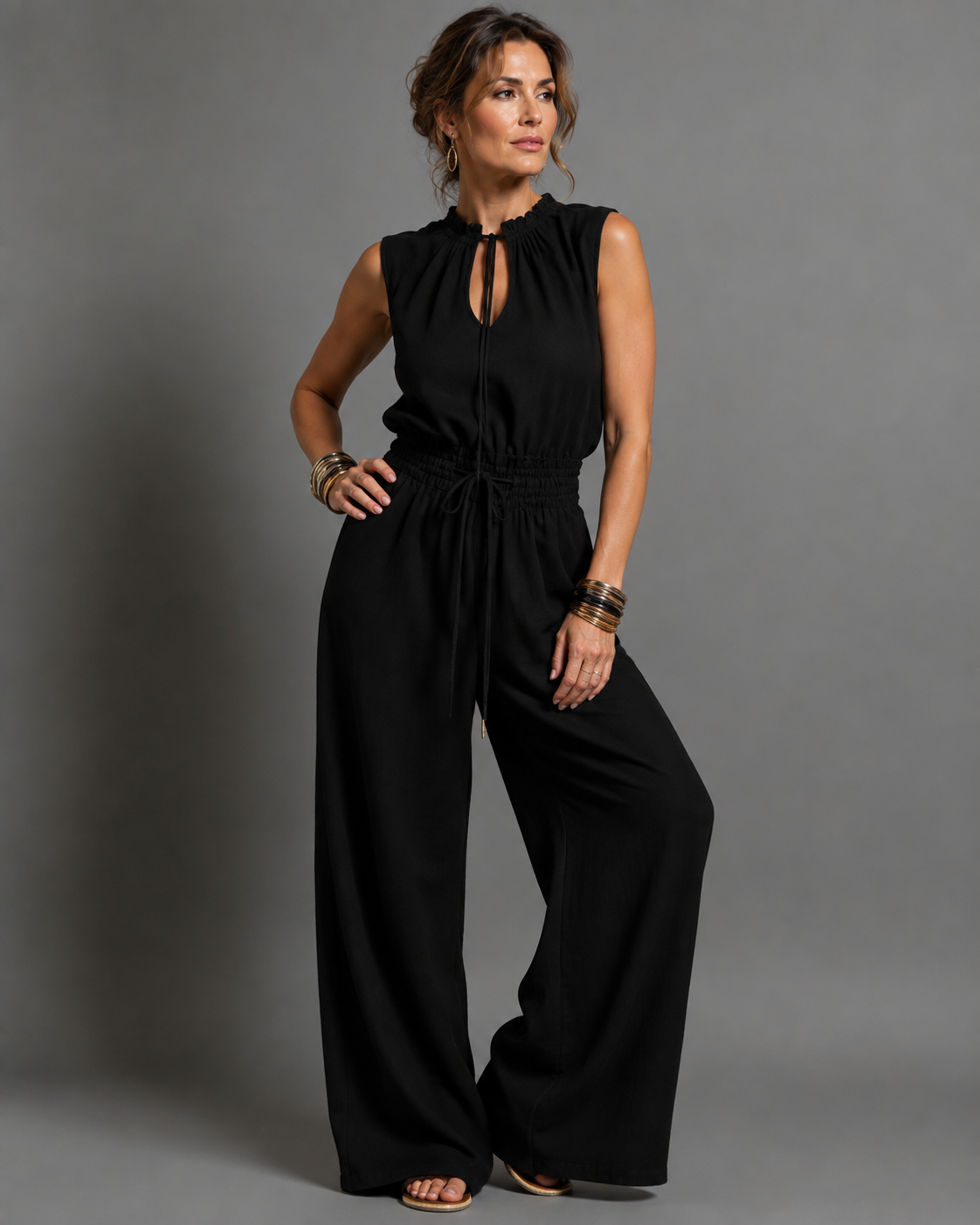 Jette Uden Ærmer Jumpsuit Med Bredde Ben