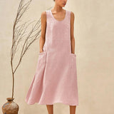 100% Linned Swing Strand Tank Kjole GIANA