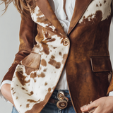 Agathe | Vintage Blazer Printet Ko Eco-Ansvarlig