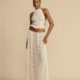 Sæt Jeanette | Haltertop + Nederdel – Let & Åndbar