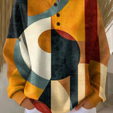 Margaret | Vaffelstruktureret Geometrisk Sweater