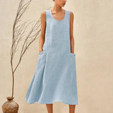 100% Linned Swing Strand Tank Kjole GIANA