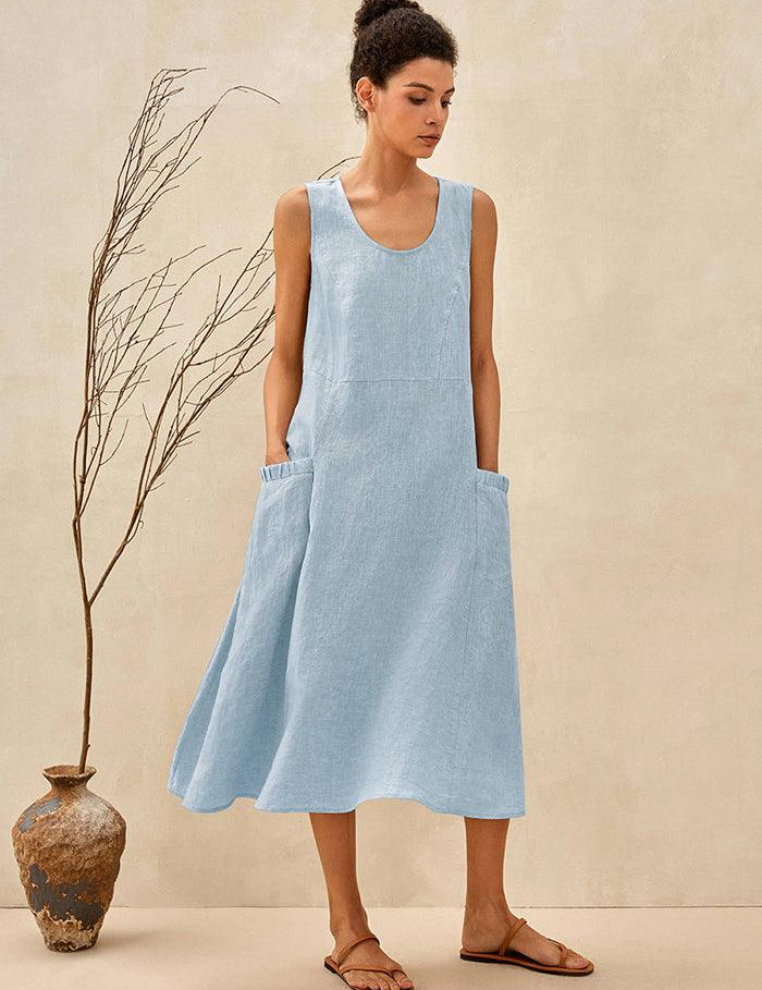 100% Linned Swing Strand Tank Kjole GIANA