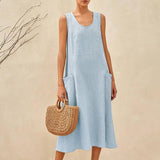 100% Linned Swing Strand Tank Kjole GIANA