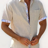 Kolby - Patchwork Ternet Skjorte Med Lomme