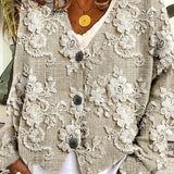 Cardigan | med blomsterbladstråd