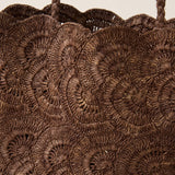 Håndvævet Raffia Blomster Mønster Tote Taske