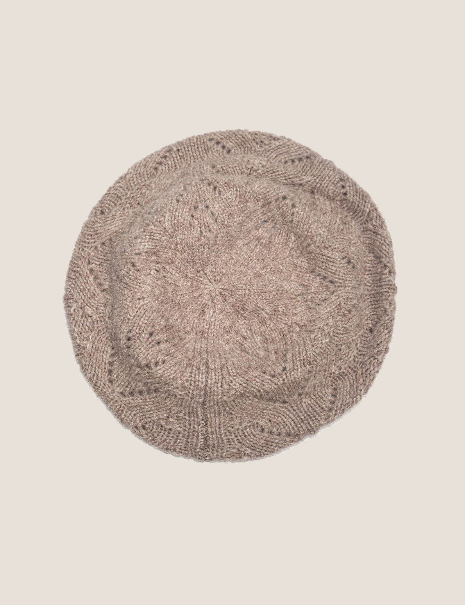 100% Uld Håndstrikket Beret