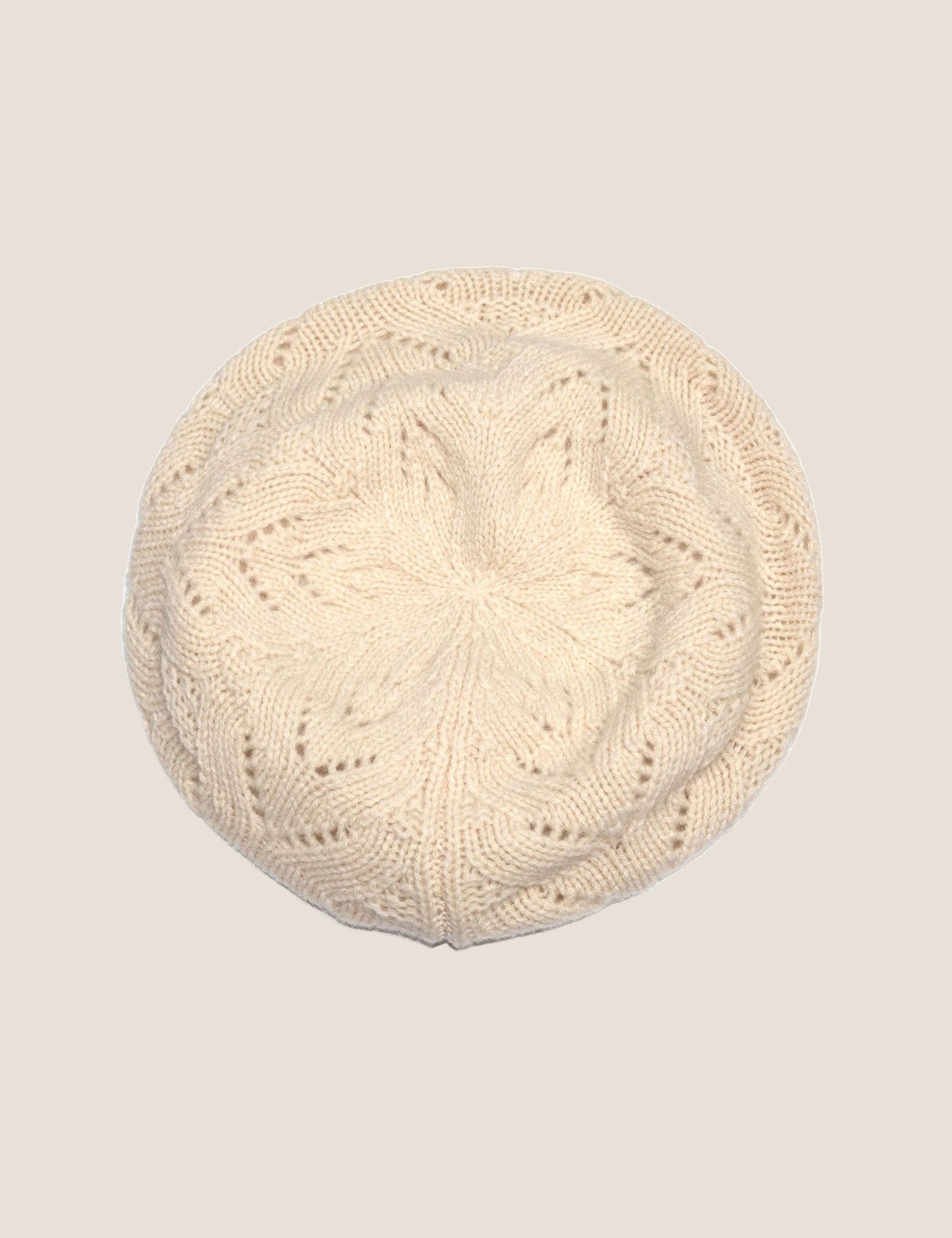 100% Uld Håndstrikket Beret
