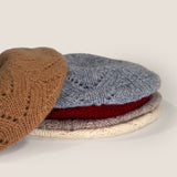 100% Uld Håndstrikket Beret