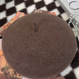 100% Uld Retro Håndstrikket Beret
