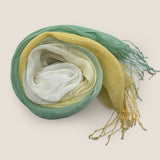 100% Linned Gradient Fringed Let Skarf