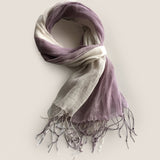 100% Linned Gradient Fringed Let Skarf