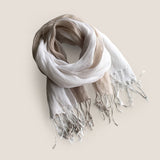 100% Linned Gradient Fringed Let Skarf