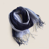 100% Linned Gradient Fringed Let Skarf