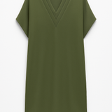 Ida KJOLE | Kort kjole med struktureret V-udskæring