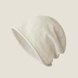 Bomulds- og Linned Slouchy Beanie Letvægts Åndbar Casual Hat