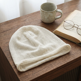 Bomulds- og Linned Slouchy Beanie Letvægts Åndbar Casual Hat